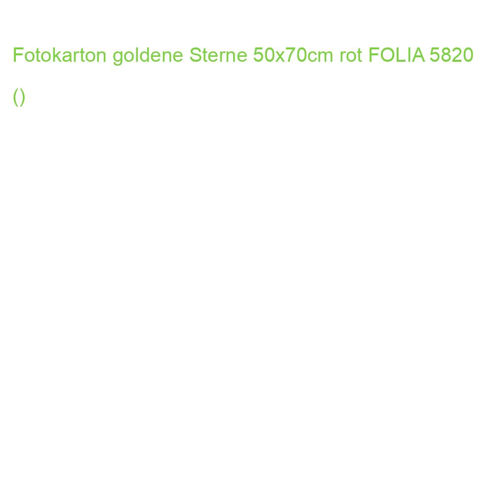 Fotokarton goldene Sterne 50x70cm rot FOLIA 5820 ()