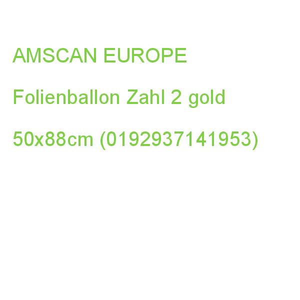 RIETHMÜLLE Folienballon Zahl 2 gold 50x88cm (0192937141953)