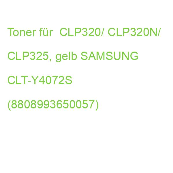 Toner Y4072S für CLP320/ CLP320N/ CLP325, gelb SAMSUNG CLT-Y4072S (0191628449804)