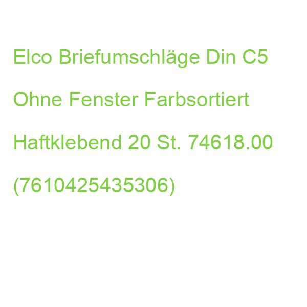 Elco Briefumschläge Din C5 Ohne Fenster Farbsortiert Haftklebend 20 St. 74618.00 (7610425435306)