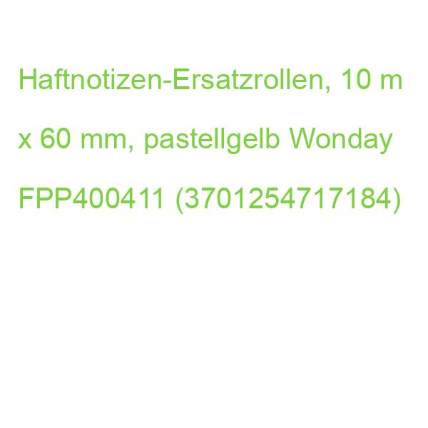 Haftnotizen-Ersatzrollen, 10 m x 60 mm, pastellgelb Wonday FPP400411 (3701254717184)