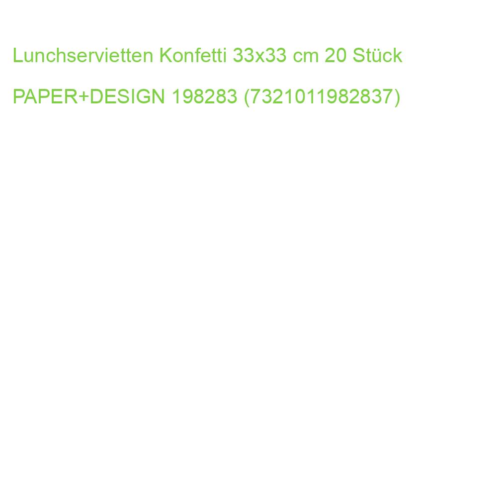 Lunchservietten Konfetti 33x33 cm 20 Stück PAPER+DESIGN 198283 (7321011982837)