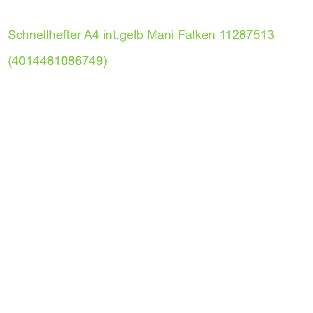 Schnellhefter A4, kfm. und Amtsheftung Manilakarton gelb Falken 11287513 (4014481086749)