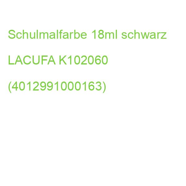 Schulmalfarbe 18 ml schwarz LACUFA K102060 (4012991000163)