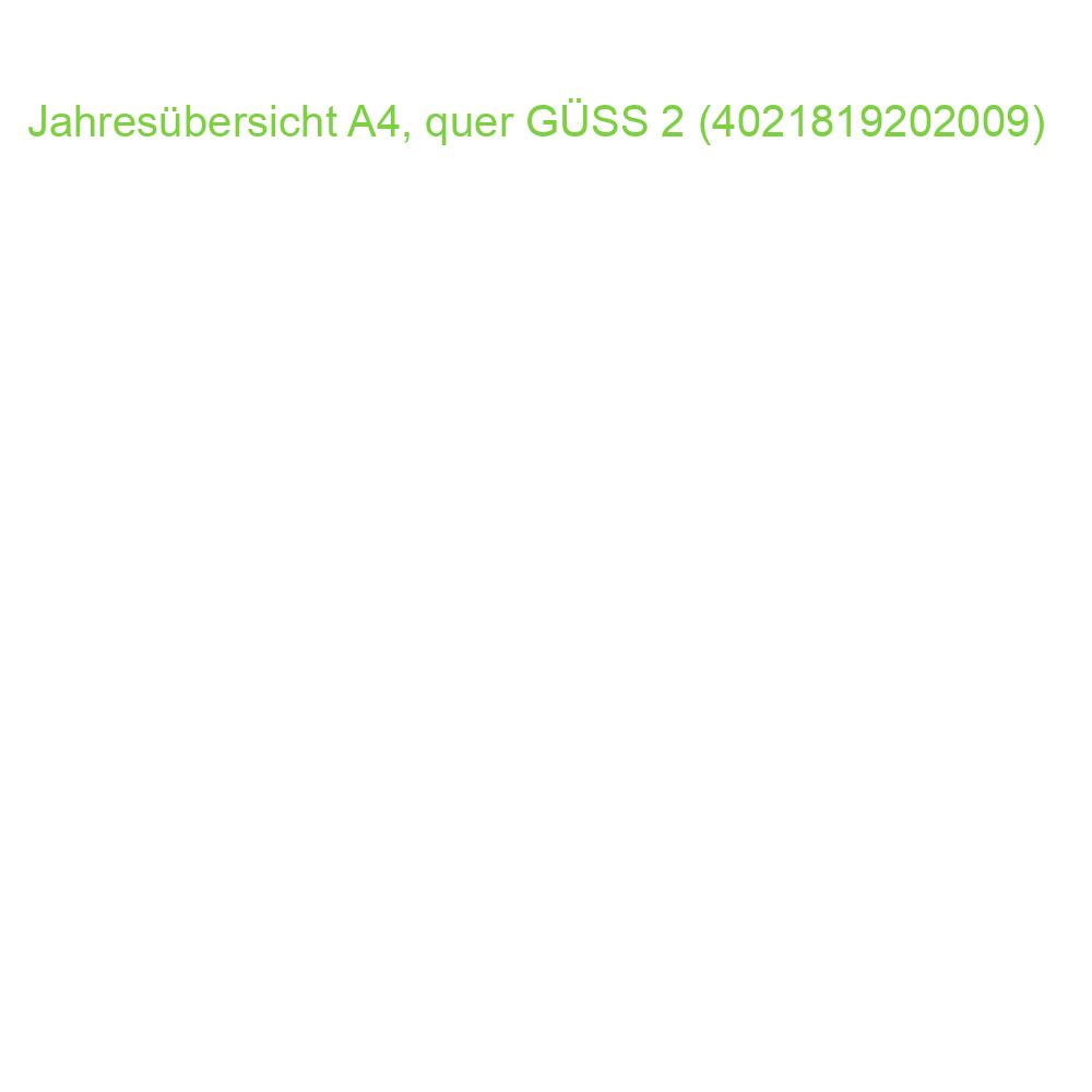 Jahresübersicht A4, quer GÜSS 2 (4021819202009)
