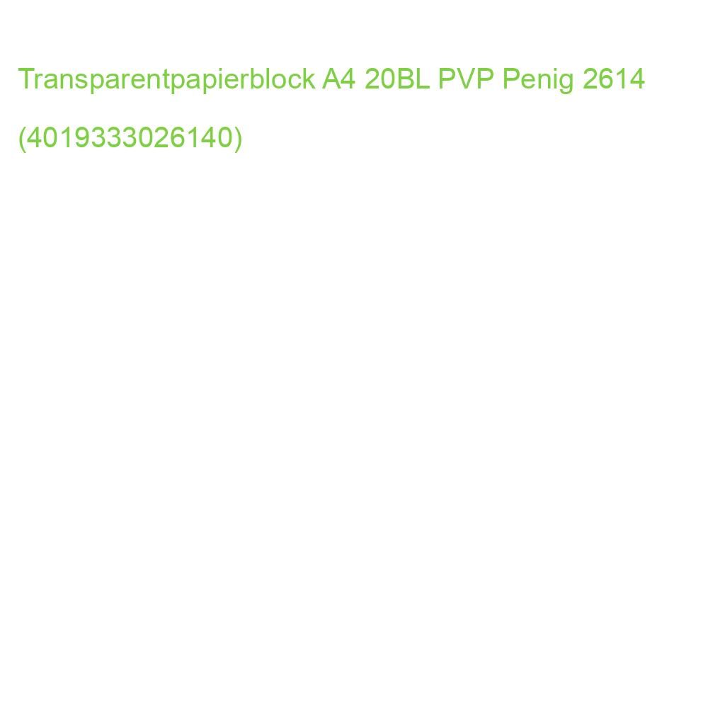 Transparentpapier Block mit 20 Blatt 70 g qm A4 PVP Penig 2614 (4019333026140)
