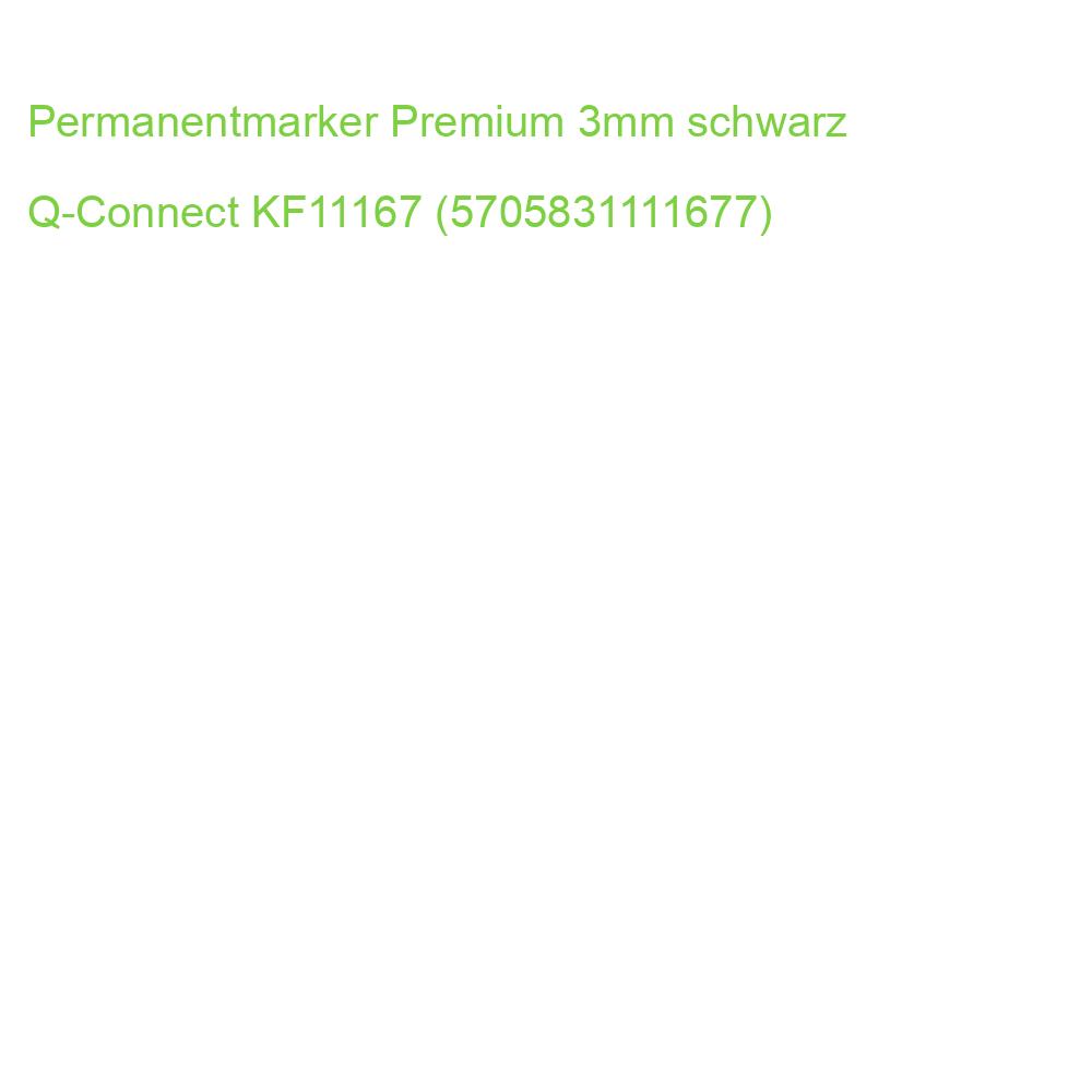 Permanentmarker Premium ca. 3 mm schwarz Q-CONNECT KF11167 (5705831111677)