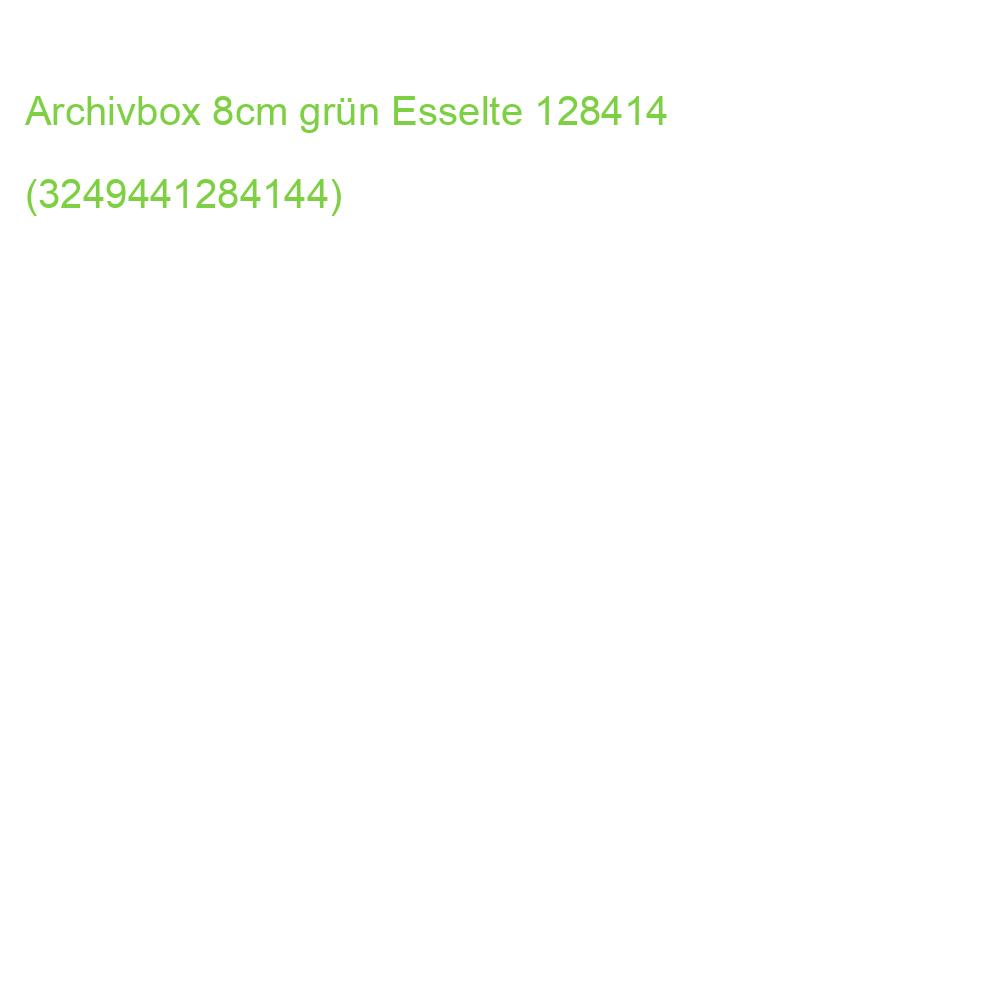 Archiv-Schachtel DIN A4, Rückenbreite 8 cm grün Esselte 128414 (3249441284144)