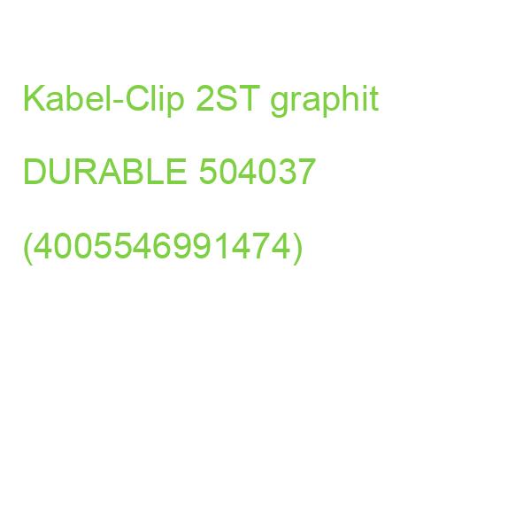 Kabel-Clip CAVOLINE CLIP 4 20x12x82 mm graphit Kunststoff 2 Stück DURABLE 504037 (4005546991474)