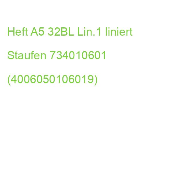 Heft PREMIUM LIN 1 A5, 32 Blatt 90 g qm PREMIUM LIN iert Staufen 734010601 (4006050106019)