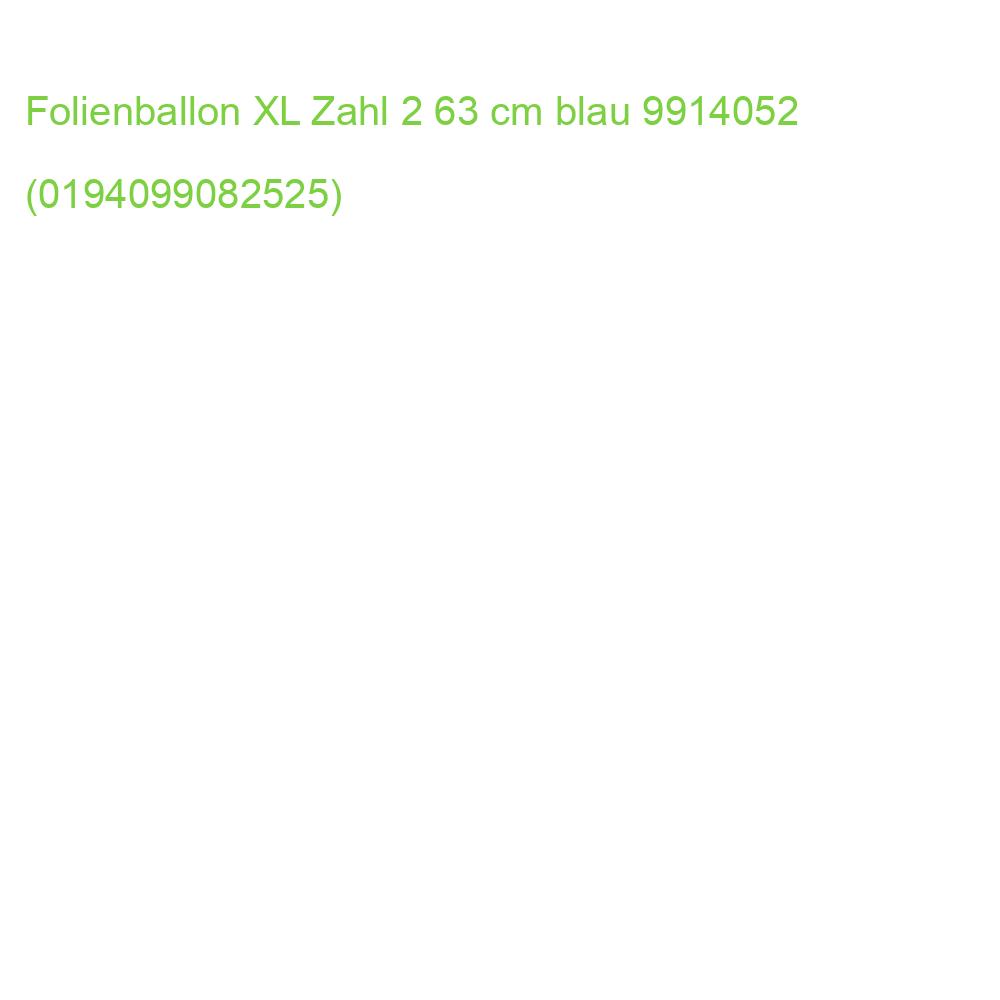 Folienballon XL Zahl 2 63 cm blau 9914052 (0194099082525)