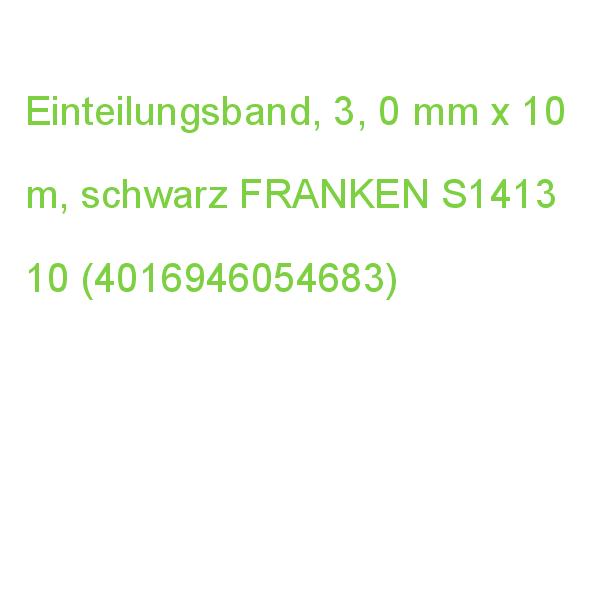 Einteilungsband, 3, 0 mm x 10 m, schwarz FRANKEN S1413 10 (4016946054683)