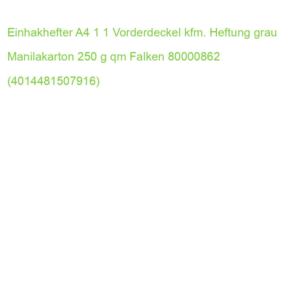 Einhakhefter A4 1 1 Vorderdeckel kfm. Heftung grau Manilakarton 250 g qm Falken 80000862 (4014481507916)