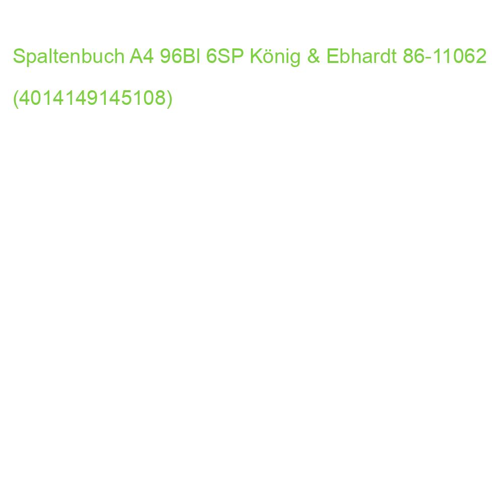 Spaltenbuch Kopfleisten-Ausführung A4, 6 Spalten 96 Blatt Schema über 1 Seite mit Seitenzahlen König & Ebhardt 86-11062 