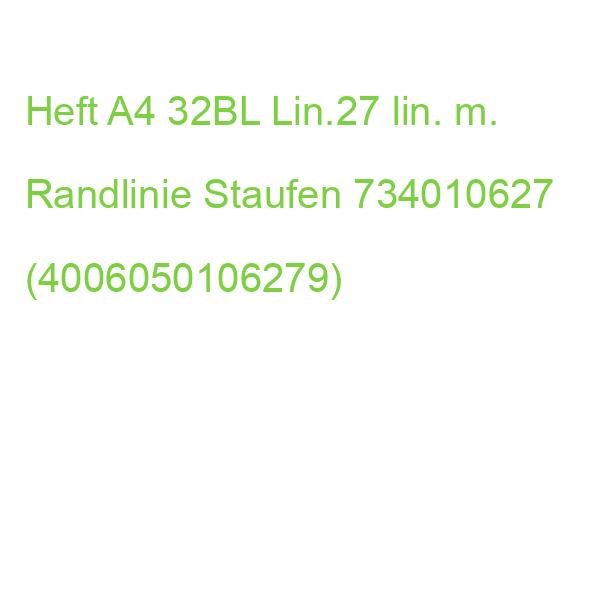 Heft PREMIUM LIN 27 A4, 32 Blatt 90 g qm PREMIUM LIN iert mit RandPREMIUM LIN ien Staufen 734010627 (4006050106279)