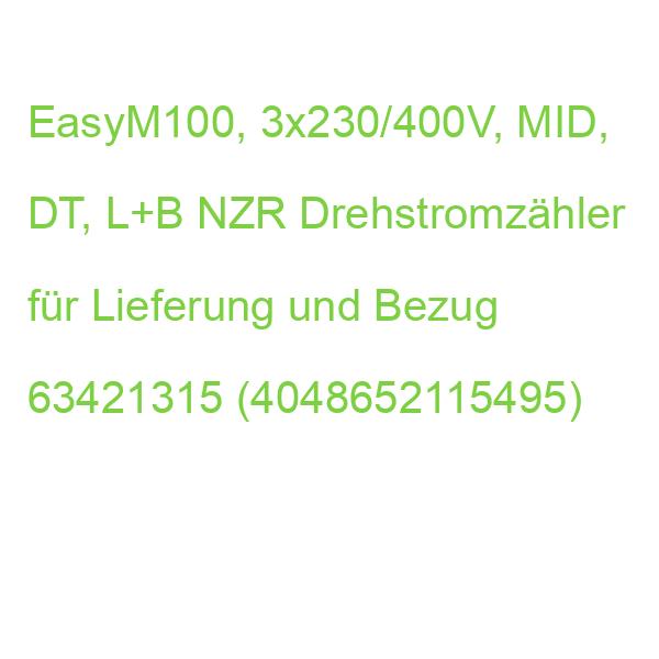 EasyM100, 3x230/400V, MID, DT, L+B NZR Drehstromzähler für Lieferung und Bezug 63421315 (4048652115495)