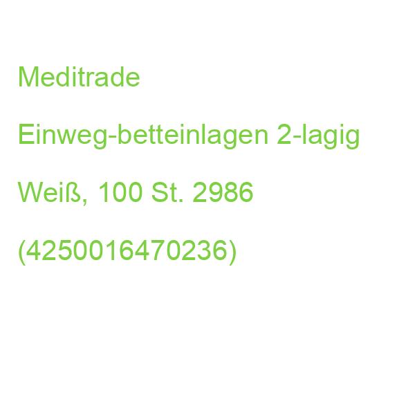 Meditrade Einweg-betteinlagen 2-lagig Weiß, 100 St. 2986 (4250016470236)