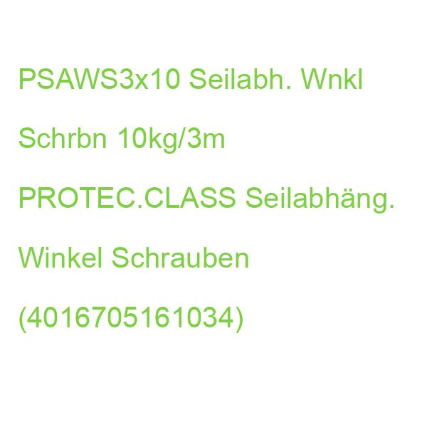PSAWS3x10 Seilabh. Wnkl Schrbn 10kg/3m PROTEC.CLASS Seilabhäng. Winkel Schrauben (4016705161034)