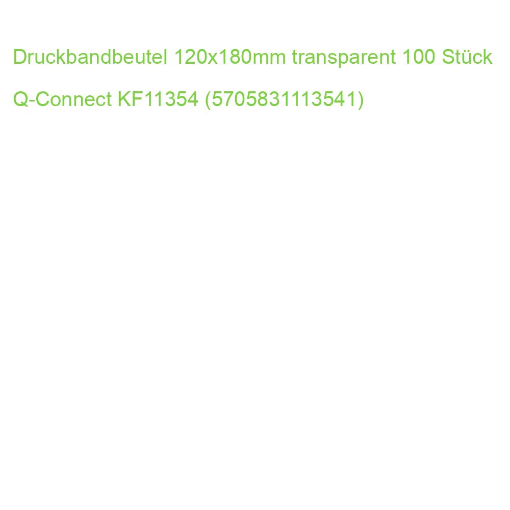 Druckbandbeutel 120x180mm transparent 100 Stück Q-CONNECT KF11354 (5705831113541)