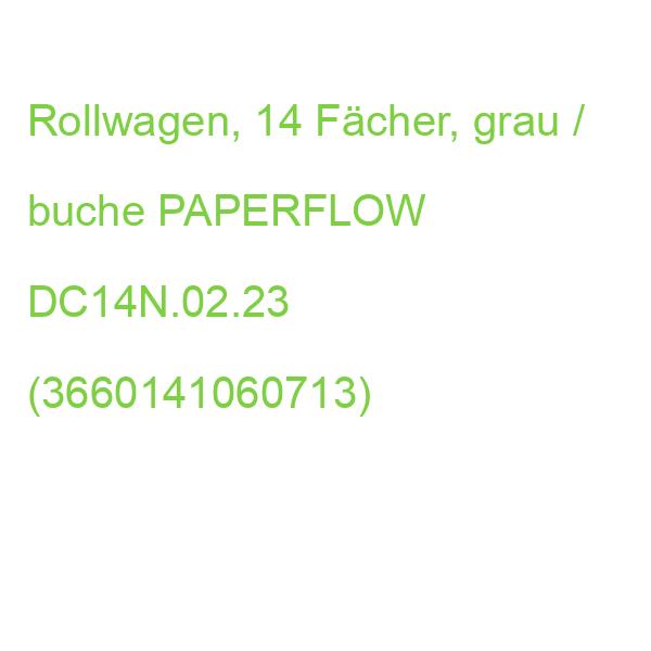 Rollwagen, 14 Fächer, grau / buche PAPERFLOW DC14N.02.23 (3660141060713)
