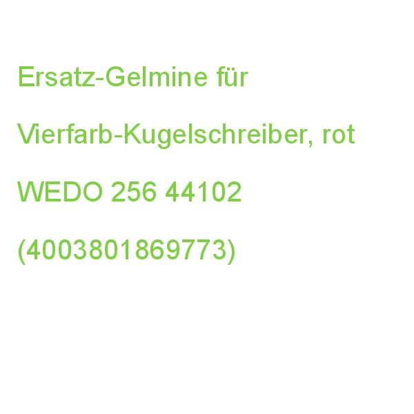 Ersatz-Gelmine für Vierfarb-Kugelschreiber, rot WEDO 256 44102 (4003801869773)