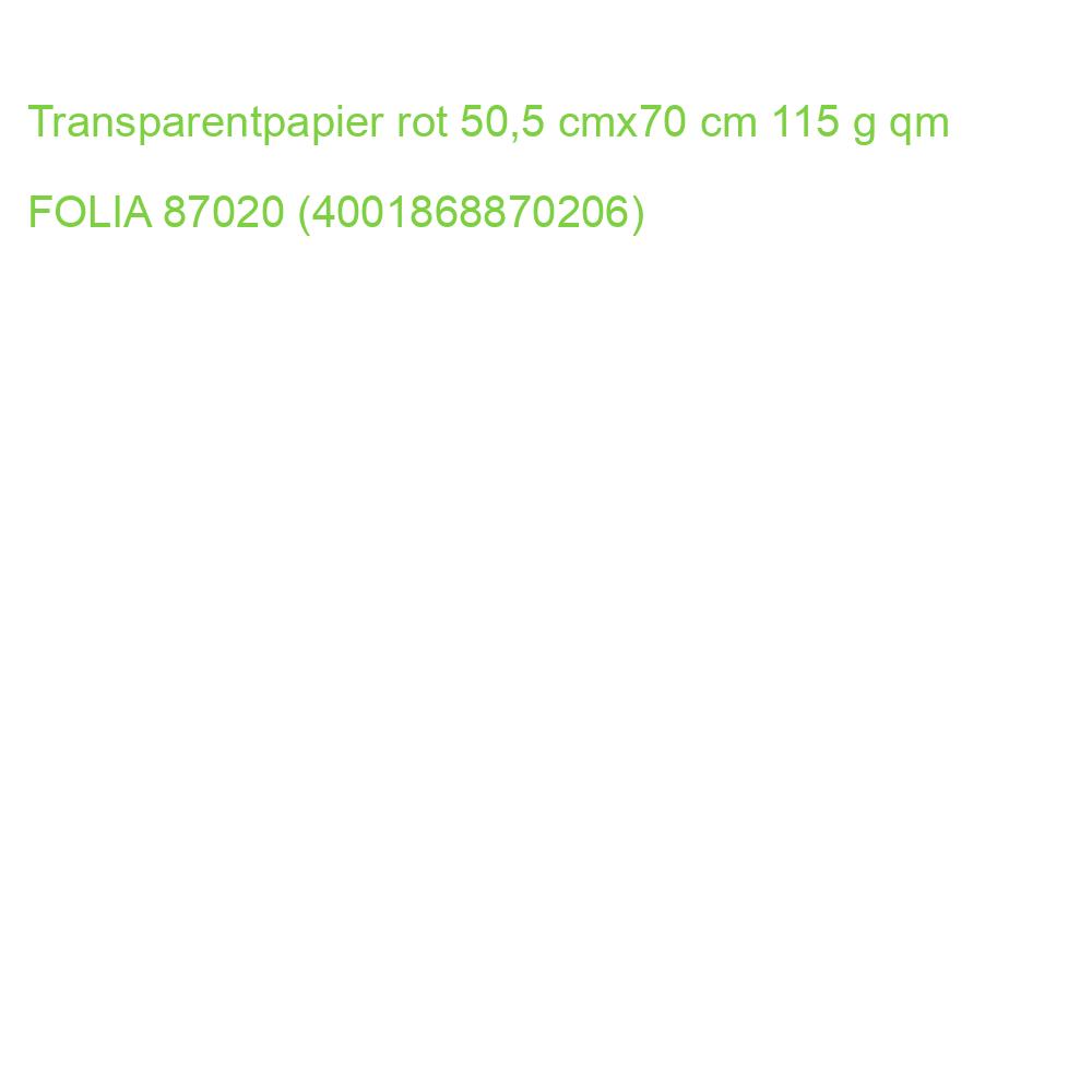 Transparentpapier rot 50,5 cmx70 cm 115 g qm FOLIA 87020 (4001868870206)
