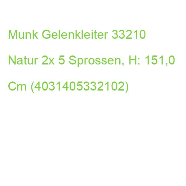 Munk Gelenkleiter 33210 Natur 2x 5 Sprossen, H: 151,0 Cm (4031405332102)