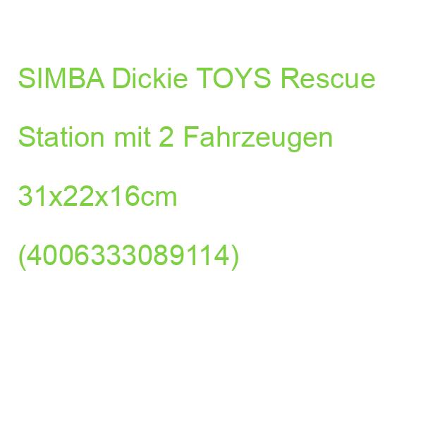 SIMBA Dickie TOYS Rescue Station mit 2 Fahrzeugen 31x22x16cm (4006333089114)