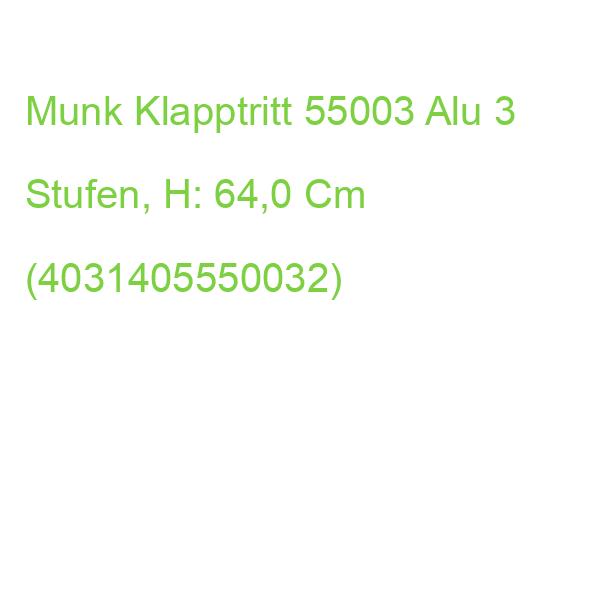 Munk Klapptritt 55003 Silber 3 Stufen, H: 64,0 Cm (4031405550032)