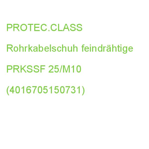 Rohrkabelschuh fein Kabel PROTEC.CLASS feindrähtige PRKSSF 25/M10 (4016705150731)