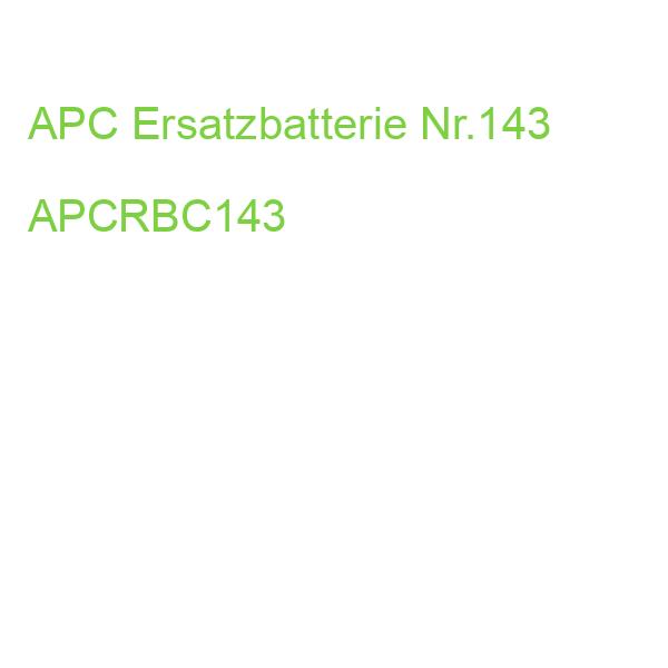 APC Ersatzbatterie Nr.143 APCRBC143