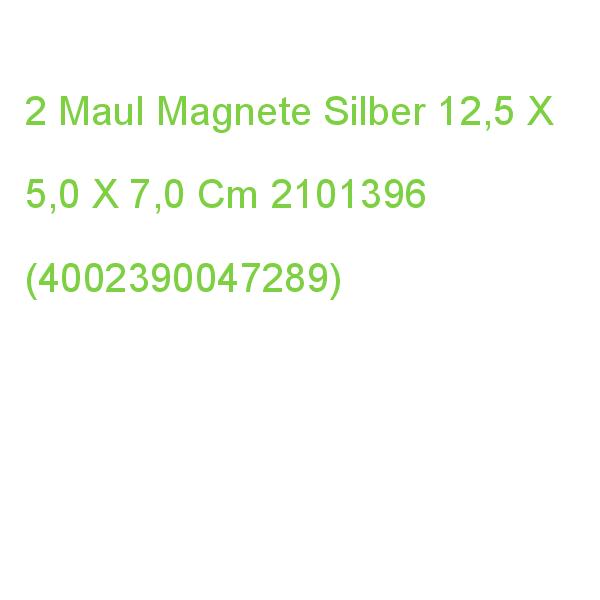 Maul Magnete Silber, Metall 12,5 X 5,0 X 7,0 Cm, 2 St. 2101396 (4002390047289)