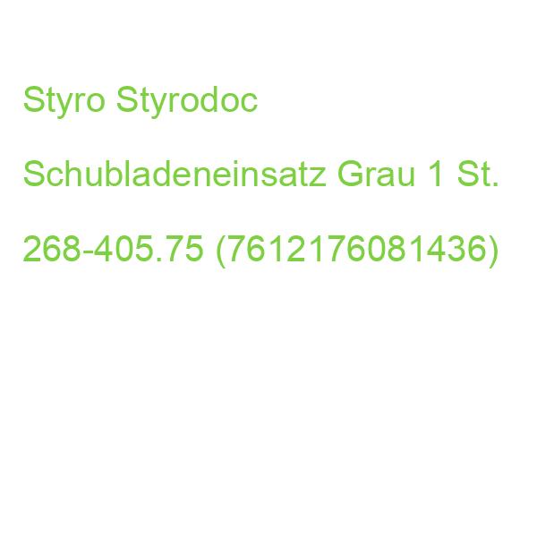 Styro Styrodoc Schubladeneinsatz Grau 1 St. 268-405.75 (7612176081436)