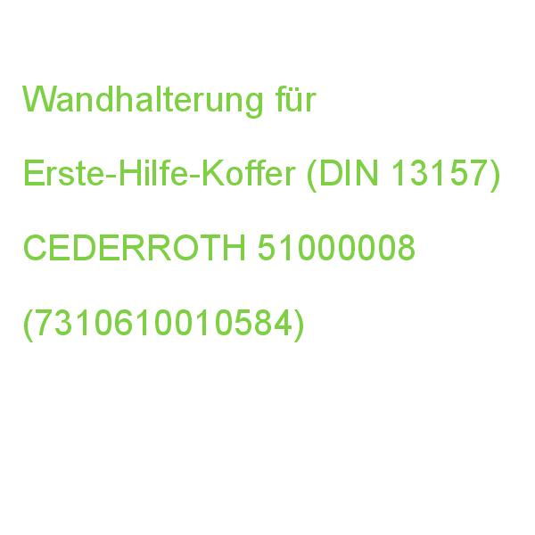 Wandhalterung für Erste-Hilfe-Koffer (DIN 13157) CEDERROTH 51000008 (7310610010584)