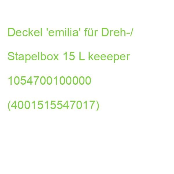 Deckel 'emilia' für Dreh-/ Stapelbox 15 L keeeper 1054700100000 (4001515547017)