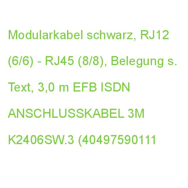 Modularkabel RJ12 (6/6)/RJ45 (8/8) 3m EFB K2406SW.3 (4049759011154)