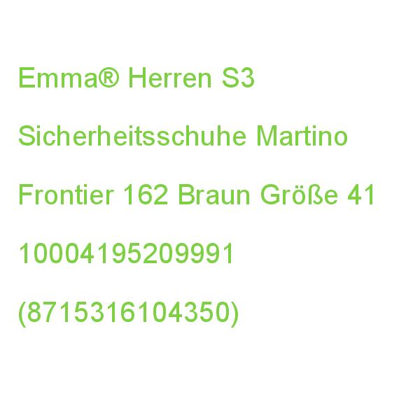 Emma Herren S3 Business-sicherheitsschuhe Martino Frontier 162 Braun Größe 41 10004195209991 (8715316104350)