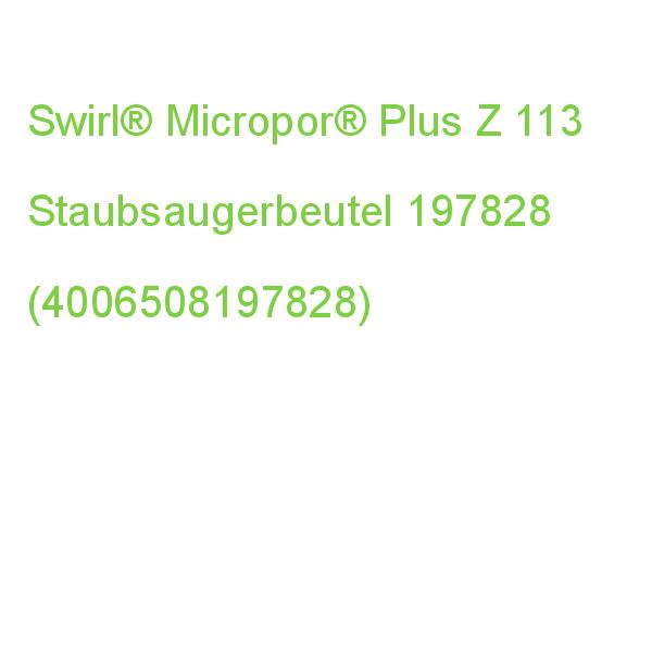 4 Swirl Micropor Plus Z 113 Staubsaugerbeutel 197828 (4006508197828)