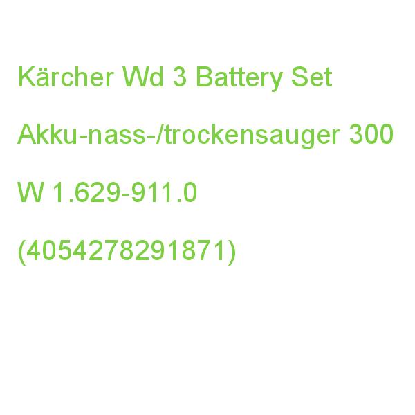 Kärcher Wd 3 Battery Set Akku-nass-/trockensauger 300 W 1.629-911.0 (4054278291871)
