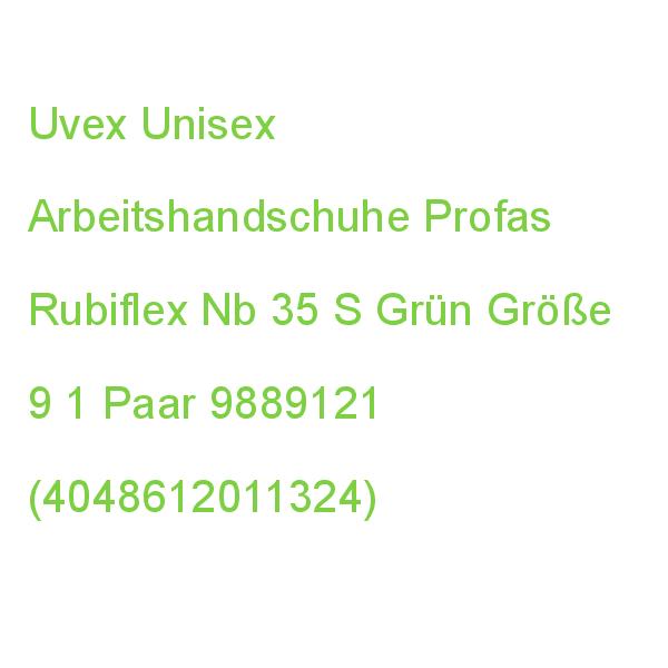 Uvex Unisex Arbeitshandschuhe Profas Rubiflex Nb 35 S Grün Größe 9, 1 Paar 5889159 (4048612011324)
