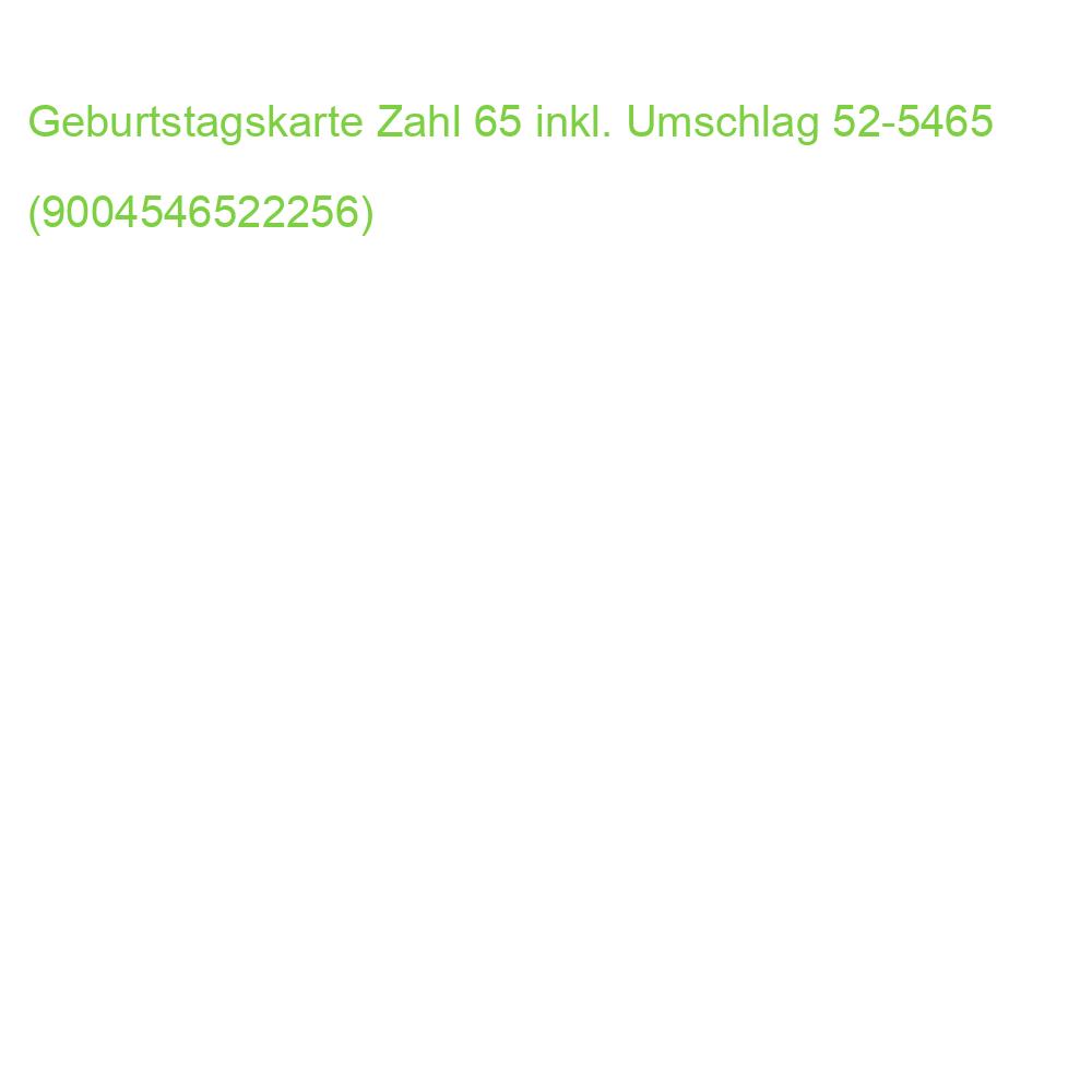 Geburtstagskarte Zahl 65 inkl. Umschlag 52-5465 (9004546522256)