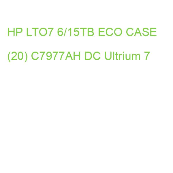 HP LTO7 6/15TB ECO CASE (20) C7977AH DC Ultrium 7