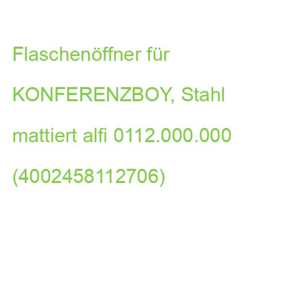 Flaschenöffner für KONFERENZBOY, Stahl mattiert alfi 0112.000.000 (4002458112706)