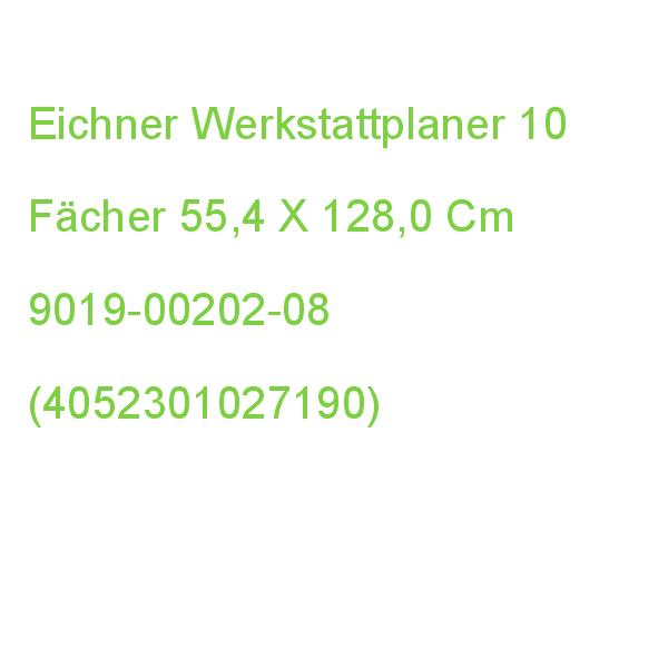 Eichner Werkstattplaner 10 Fächer 55,4 X 128,0 Cm 9019-00202-08 (4052301027190)