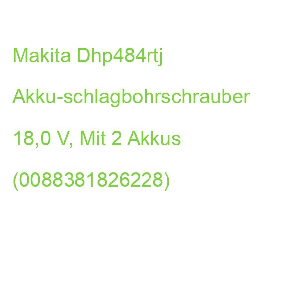 Makita Dhp484rtj Akku-schlagbohrschrauber 18,0 V, Mit 2 Akkus (0088381826228)
