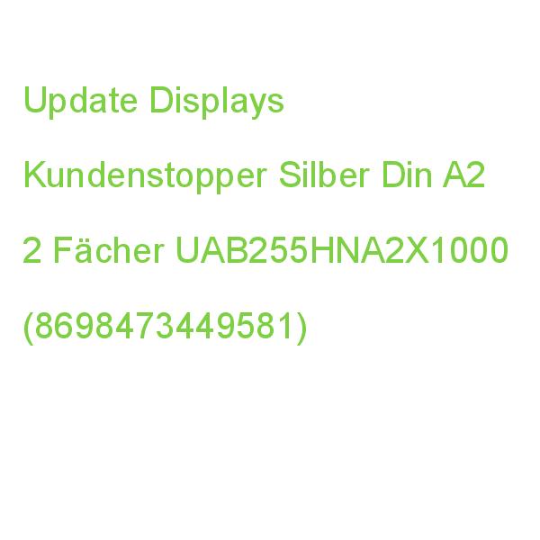 Update Displays Kundenstopper Silber Din A2 2 Fächer UAB255HNA2X2000 (8698473449581)