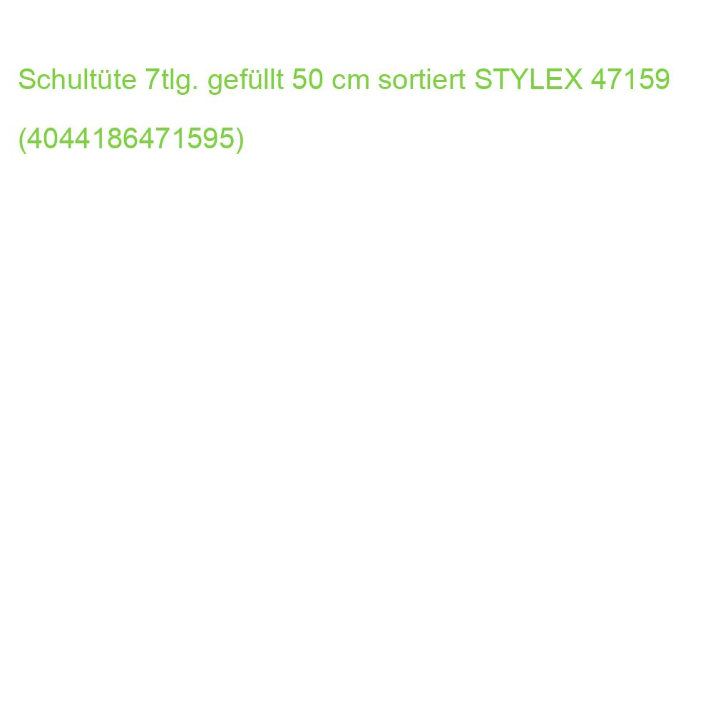 Schultüte 7tlg. gefüllt 50 cm sortiert STYLEX 47159 (4044186471595)