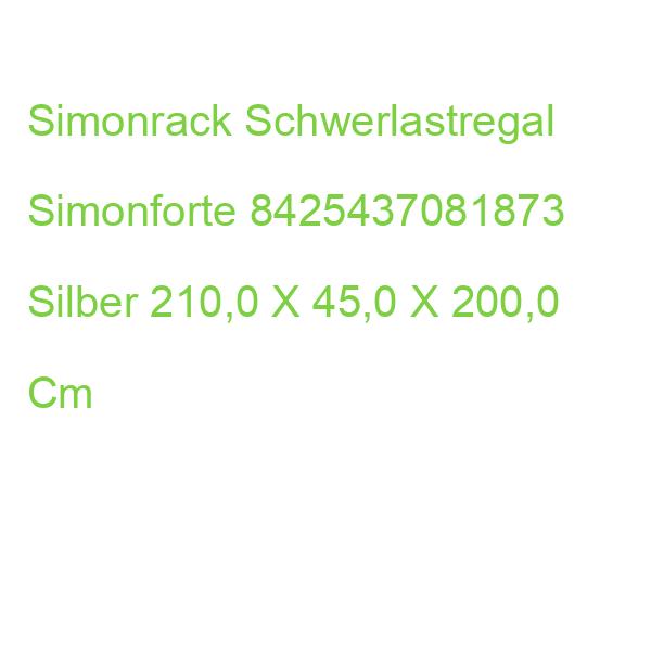 Simonrack Schwerlast-weitspannregal Simonforte 8425437081873 Silber 210,0 X 45,0 X 200,0 Cm