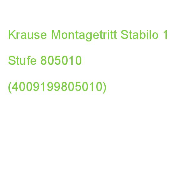 Krause Montagetritt Stabilo Silber 1 Stufe, H: 21,0 Cm 805010 (4009199805010)