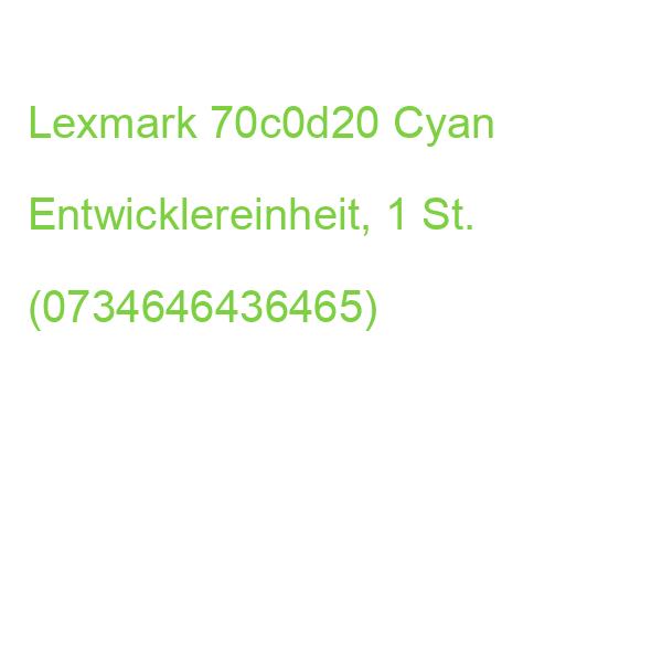 Lexmark 70c0d20 Cyan Entwicklereinheit, 1 St. (0734646436465)